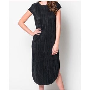 Sabina Musayev Shirin Textured Crinkle Midi Dress